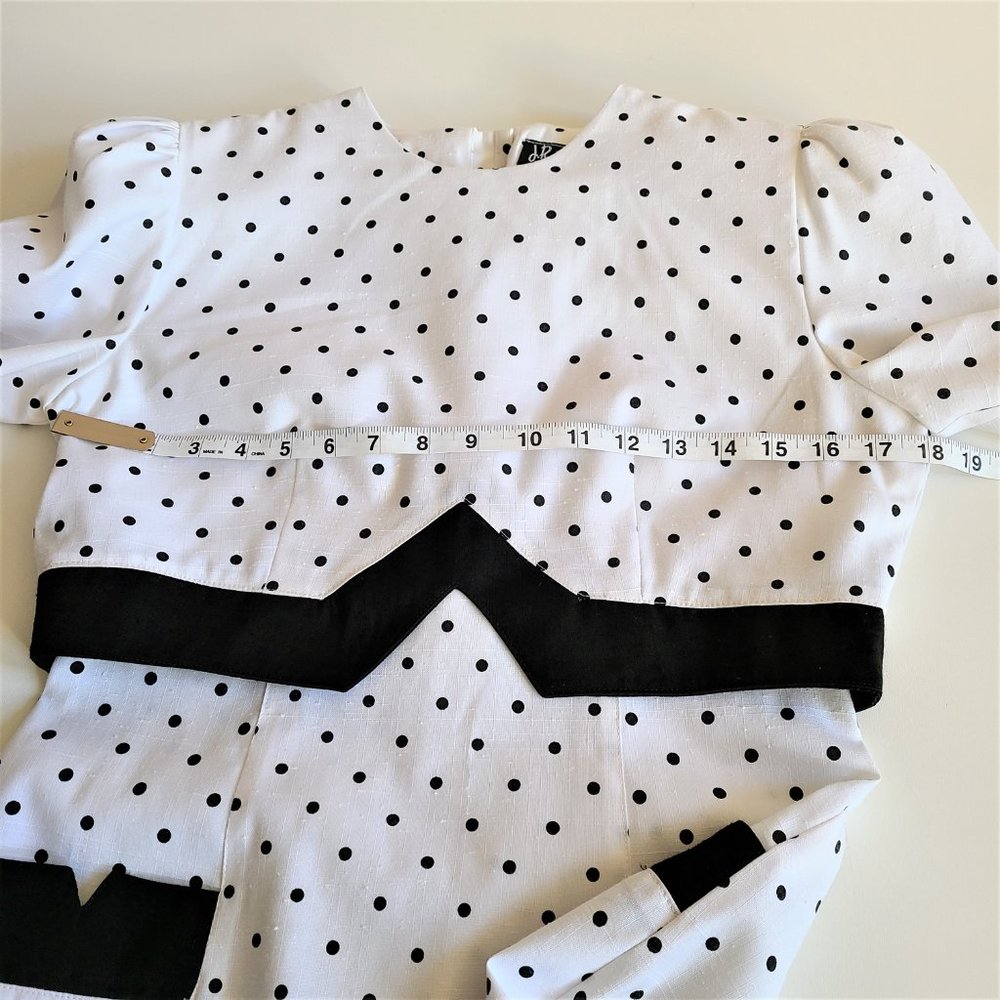 J. R Petite by Joseph Ribkoff 80s Polka Dot Dress - Picture 11 of 15